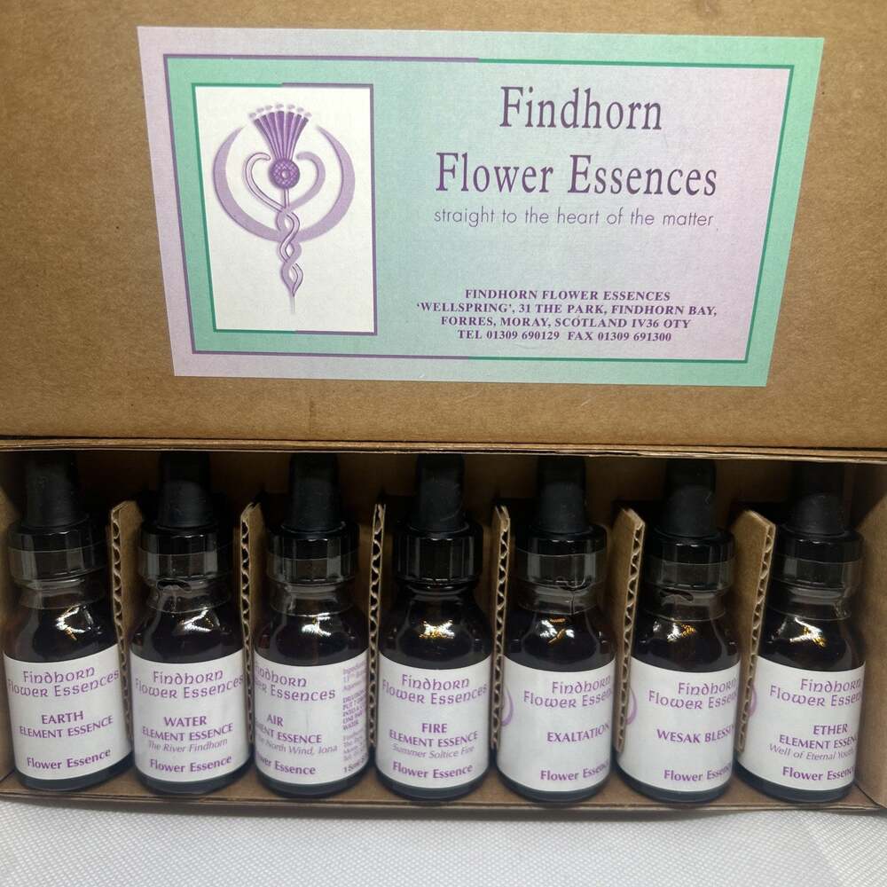 Findhorn Flower Essences 7 Unopened Bottles (15mL each) Box from Scotland